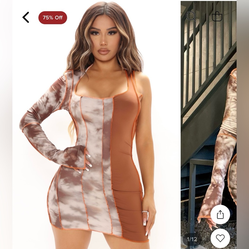 Fashion Nova - Secret Obsession Mini Dress. Women’s Large. Worn Once.